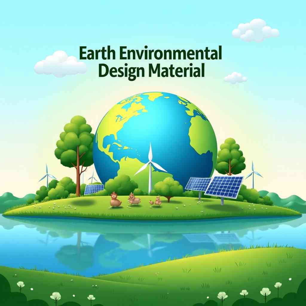 Earth environmental poster design vector material